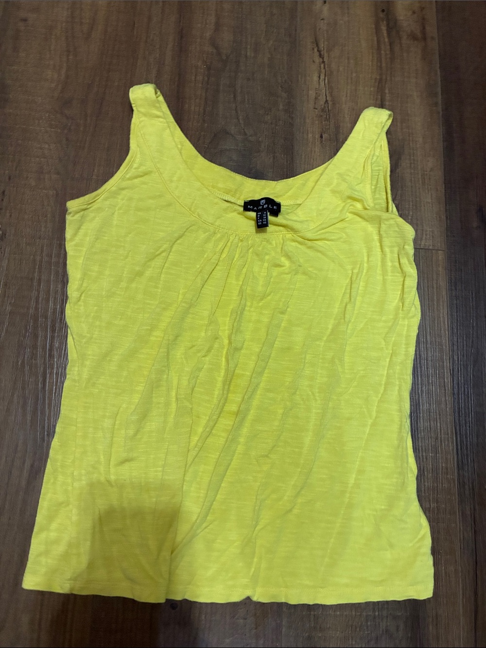 MARBLE Yellow Scoop Neck Camisole